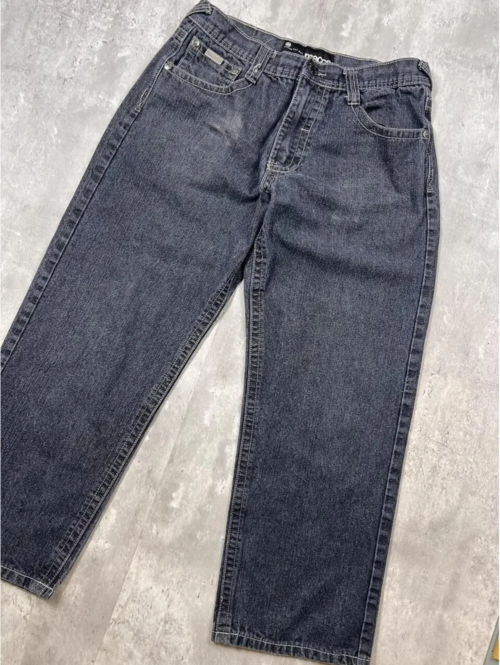 Y2K Baggy Dark Wash Jeans Wide Leg Skater Hip Hop Mecca